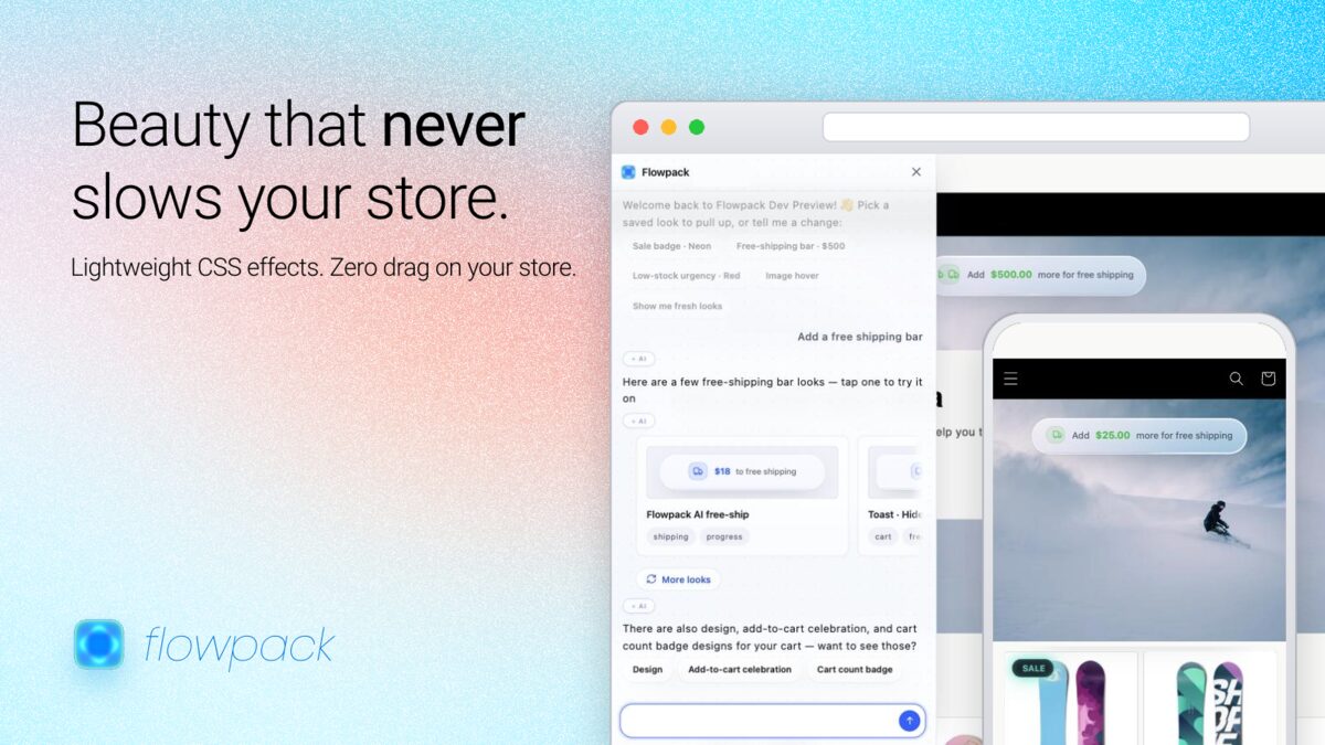 Free-shipping bar looks in chat with desktop and mobile storefront
